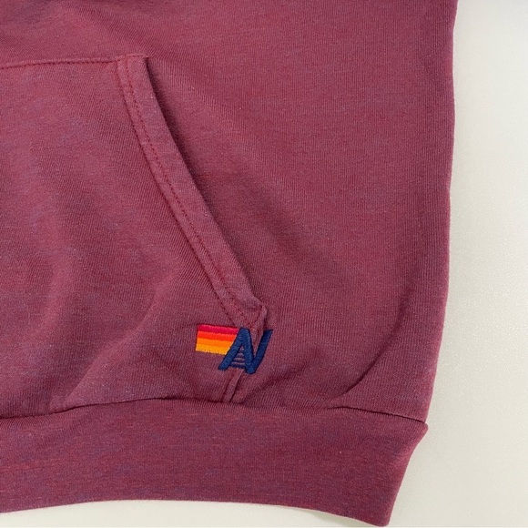 Aviator Nation Will Ferrell Bolt Smiley Relaxed Pullover Hoodie Plum Large - Picture 10 of 12